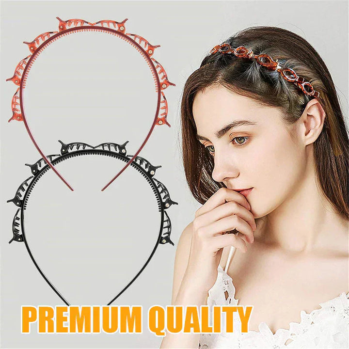 Secure grip braided hairband, non-slip design for effortless quick fixes and tidy hair.