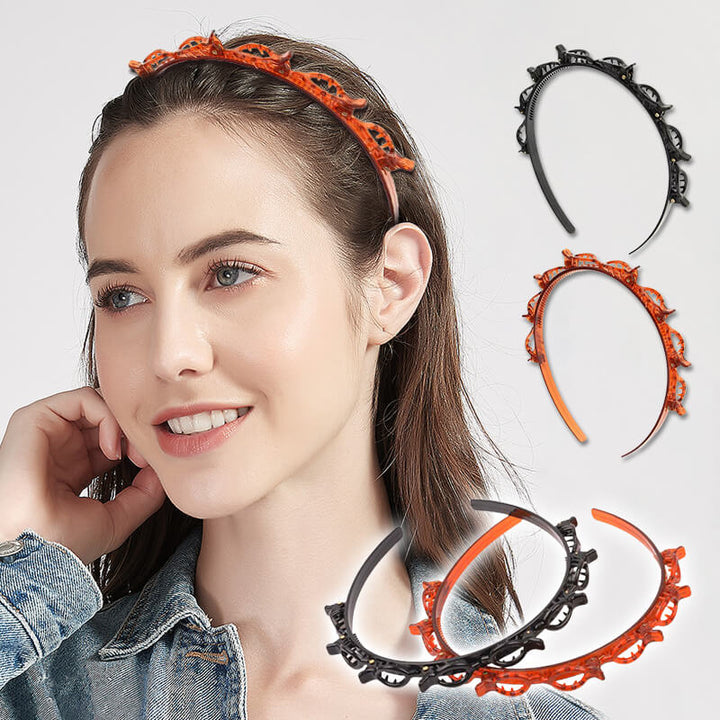 Fashionable unisex braided headband, a chic hair accessory for any look, with firm grip.
