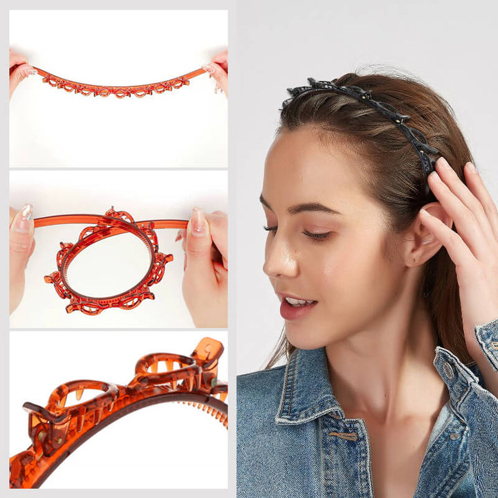 Easy styling braided headband, a quick fix hair accessory for tidy, controlled hair.