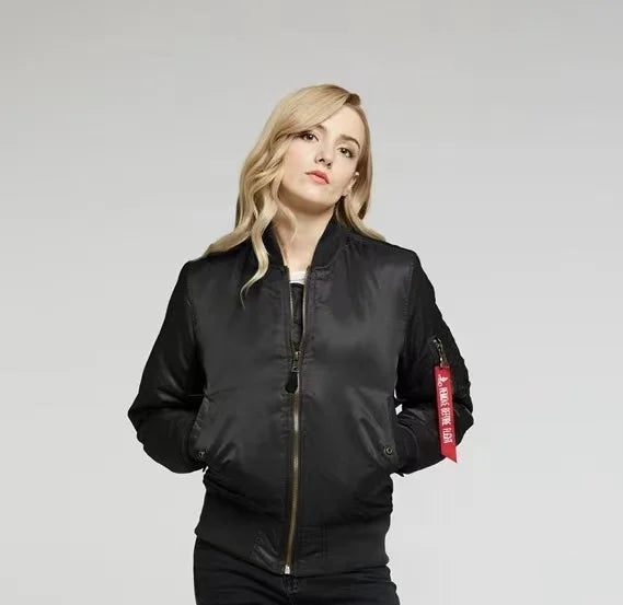 Classic bomber jacket, a versatile and stylish zip-up outerwear perfect for casual outfits and everyday comfort.