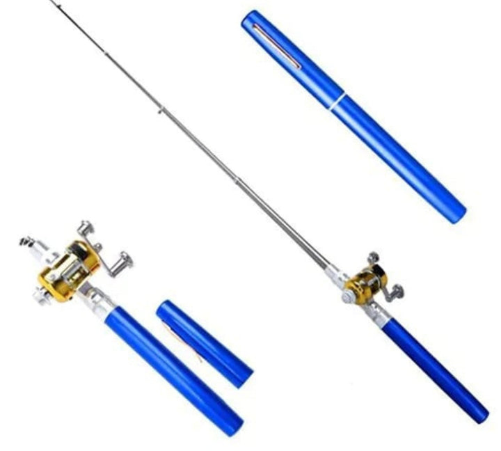 Angler's dream: compact, durable travel fishing rod & reel kit for easy transport.