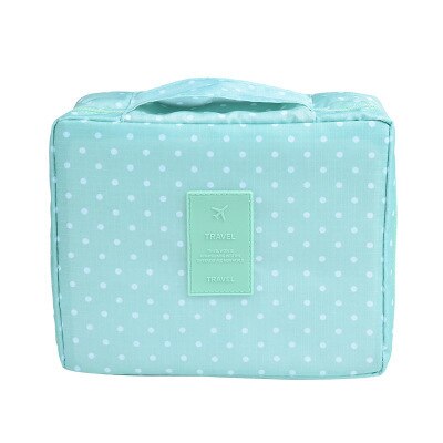 Unisex compact waterproof makeup travel organizer, perfect for toiletries and cosmetics.