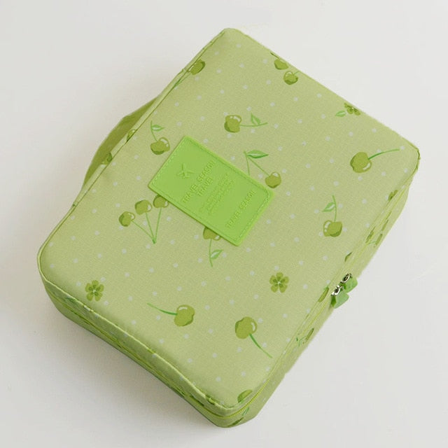 Unisex waterproof toiletry bag for travel, compact and perfect for organizing makeup.