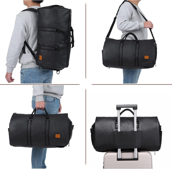 Stylish carry-on garment bag for men & women, protecting suits on business trips.