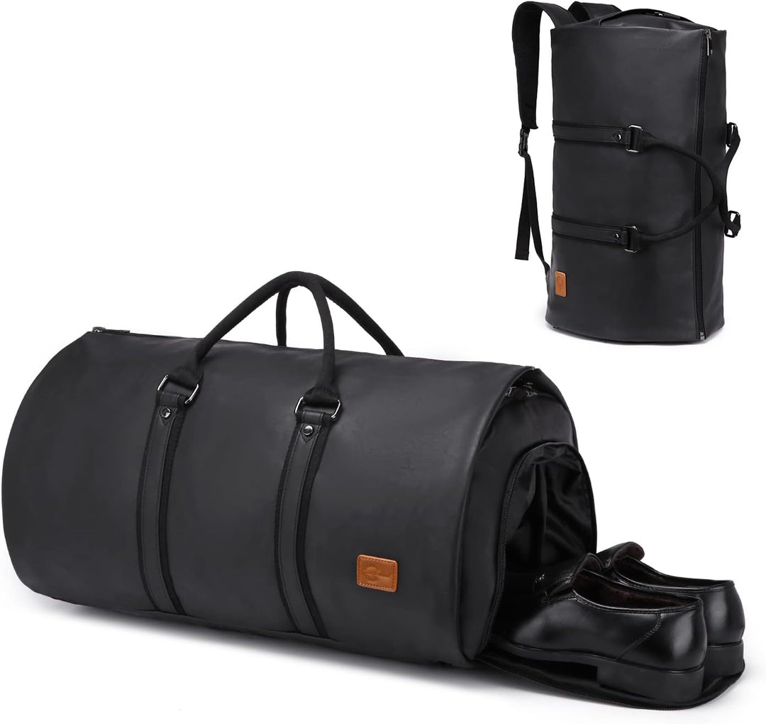 Travel duffel with garment compartment, smart luggage for weekend getaways.