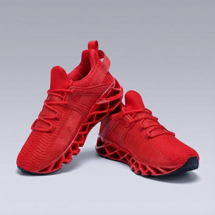 Side view of Corey unisex cushioned sneakers, highlighting their breathable design and comfortable fit for all activities.