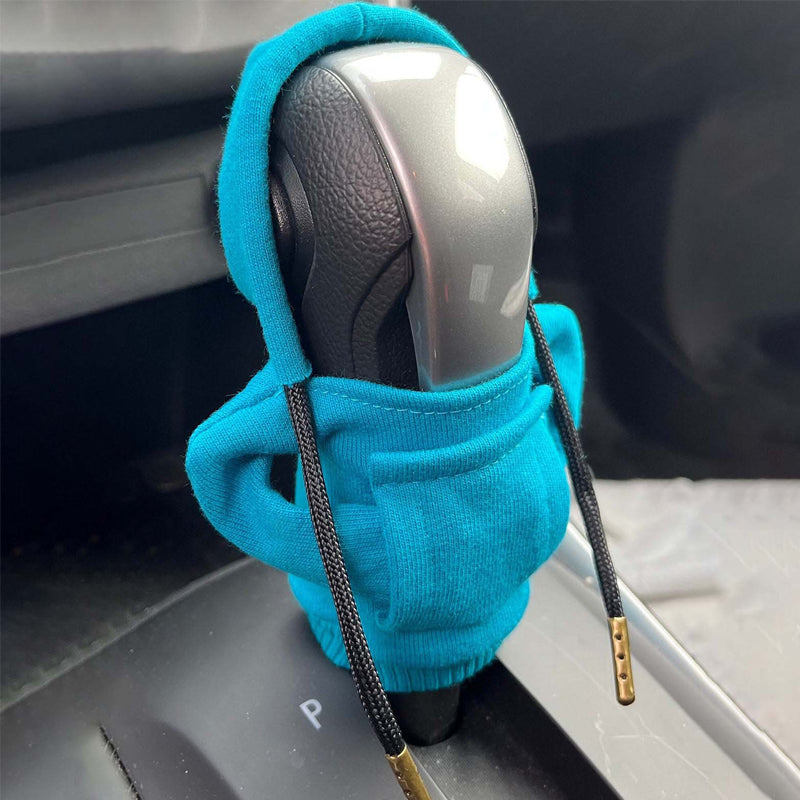 Red cotton car gear shift cover, bright car decor & interior protection for your auto.