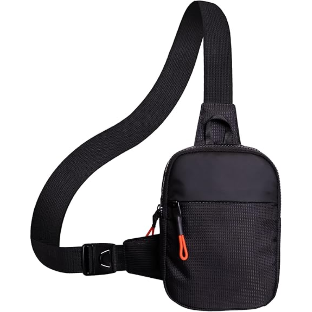 Unisex CrossLite adventure gear chest bag, highlighting durable material and secure zippers