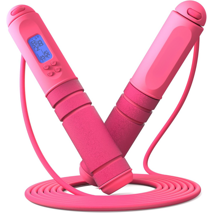 Unisex digital jump rope with calorie counter for effective cardio & fitness workouts.