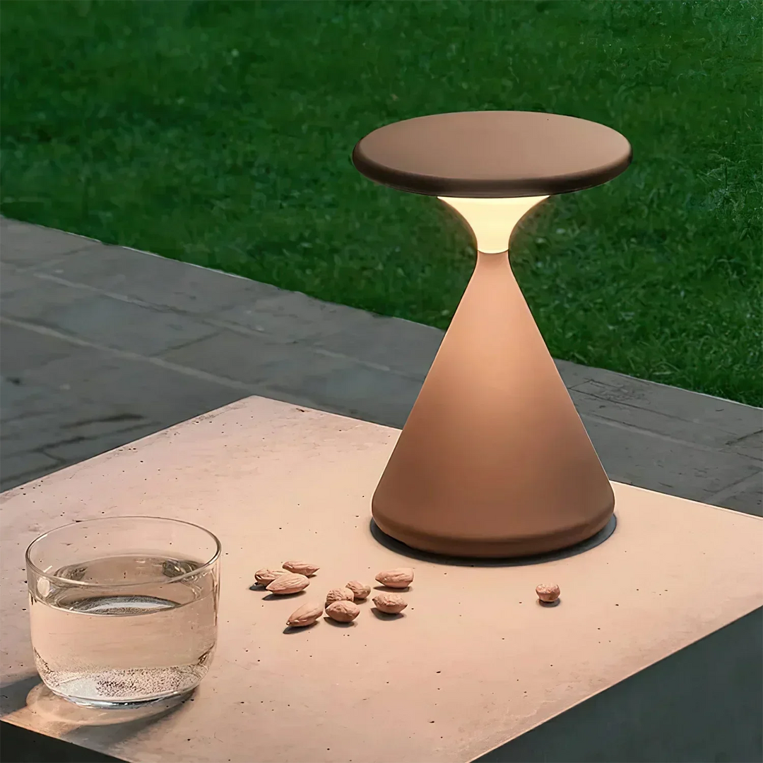 Lumhour Dimmable Cordless Hourglass Table Lamp, offering warm and adjustable mood lighting