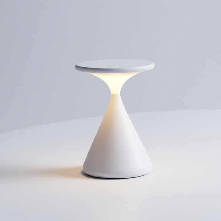 Unisex Dimmable Hourglass Table Lamp, a rechargeable and portable lighting solution