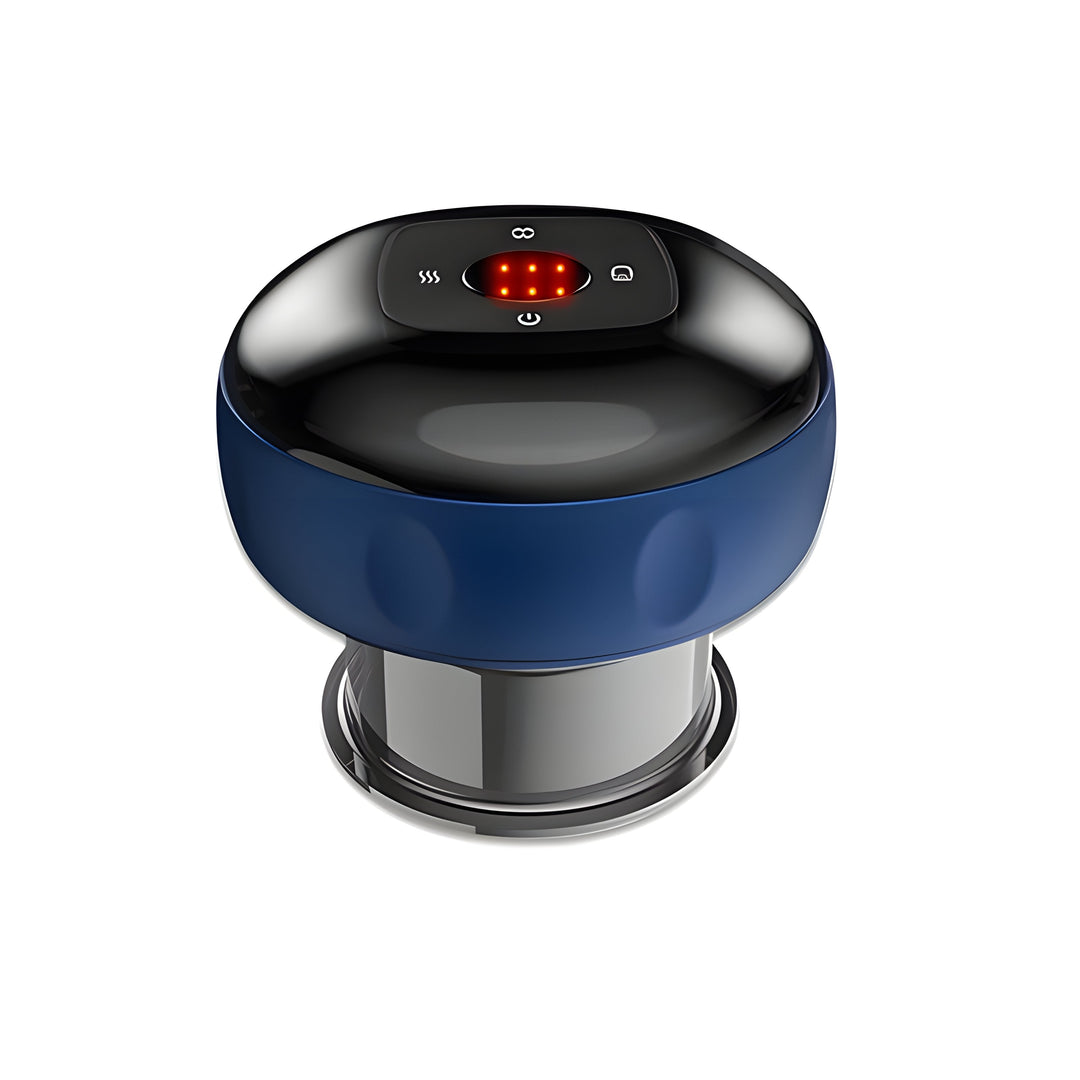 Red light therapy electric cupping massager for comprehensive muscle pain relief, recovery & circulation.