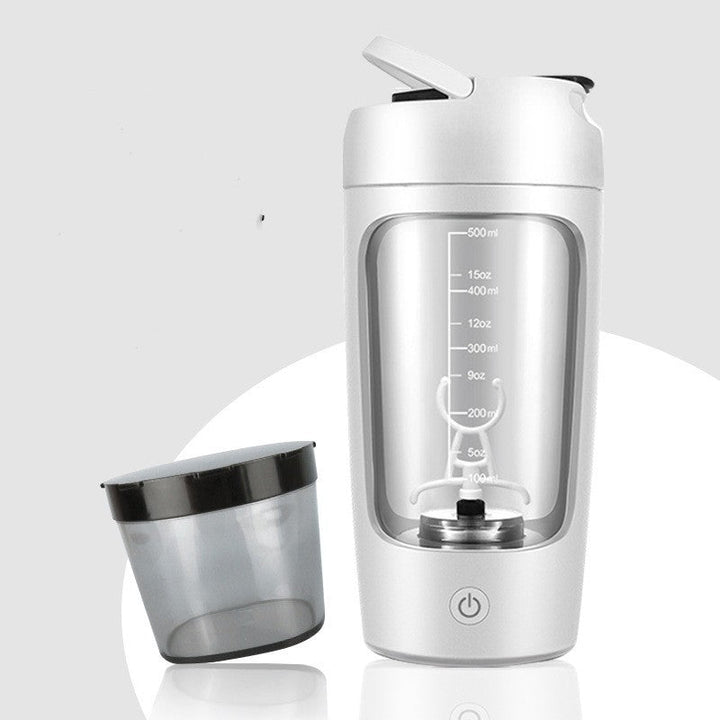 Self-mixing protein shaker cup, electric with USB, ideal for travel and quick protein drinks
