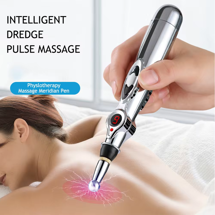 Portable electronic acupuncture pen designed for personal wellness and pain management.