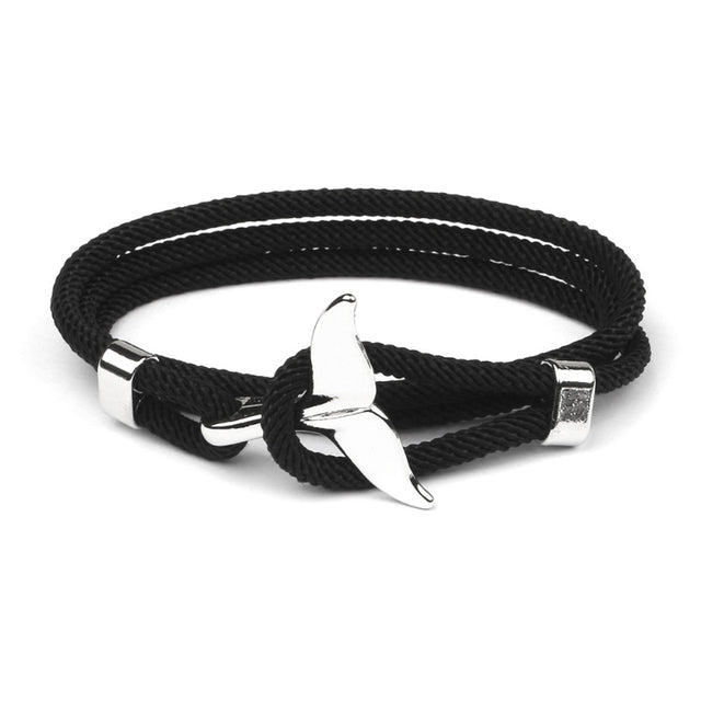 Stylish unisex anchor bracelet with a detailed nautical charm & adjustable strap.