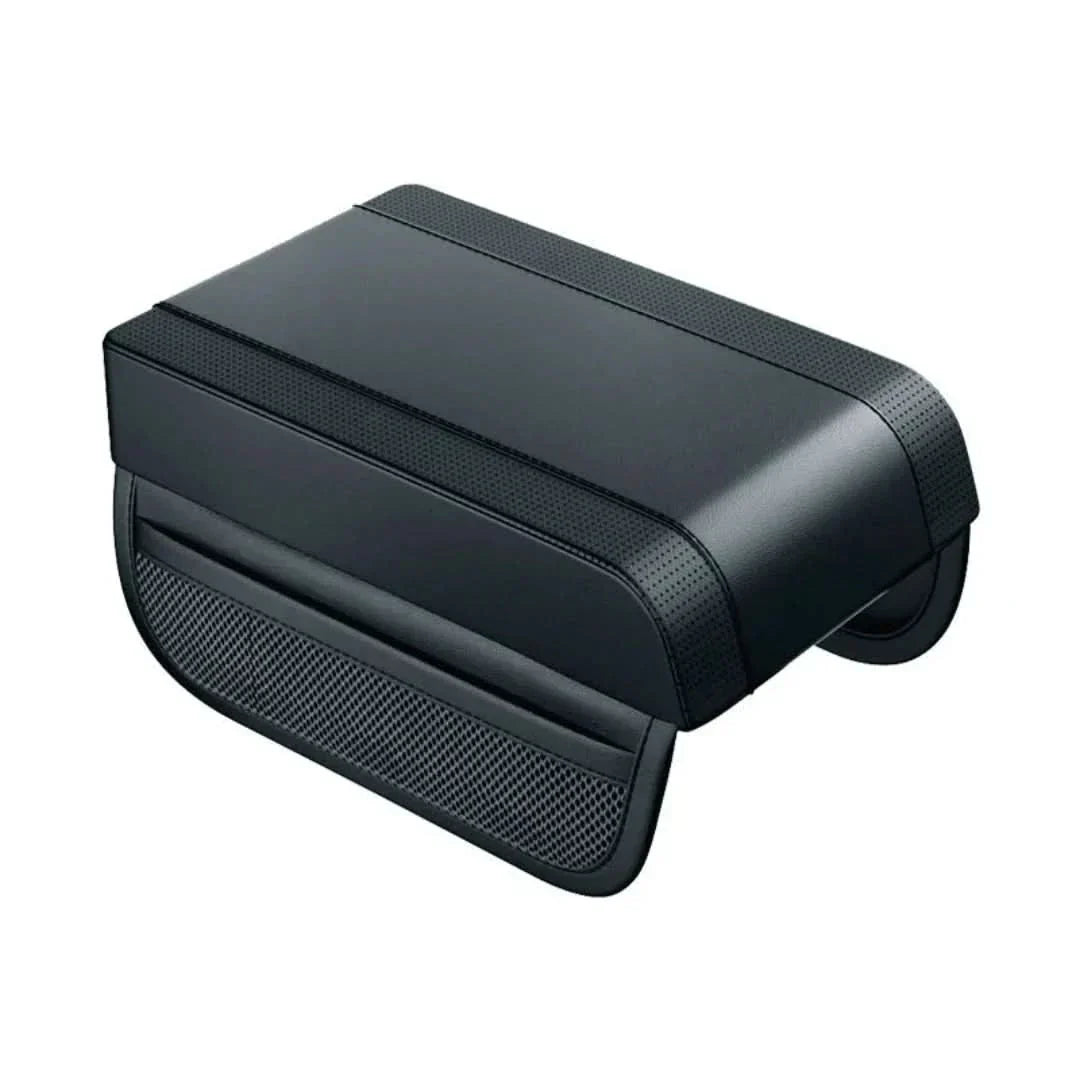Automotive comfort upgrade: elevating car armrest pad with smart storage solution for everyday use.