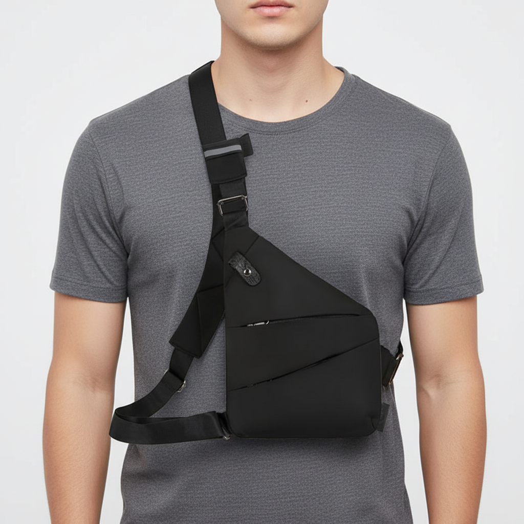 Unisex Ergonomic Anti-Theft Shoulder Bag with Adjustable Strap