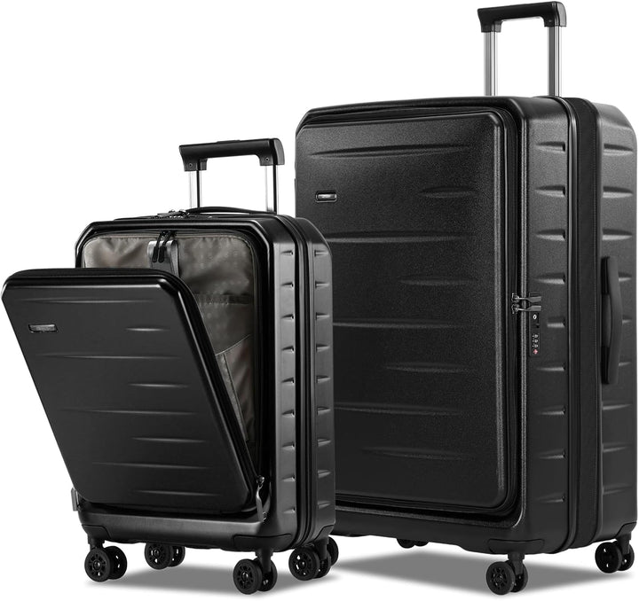 Unisex hardshell small suitcase, expandable, with a robust TSA lock for security.
