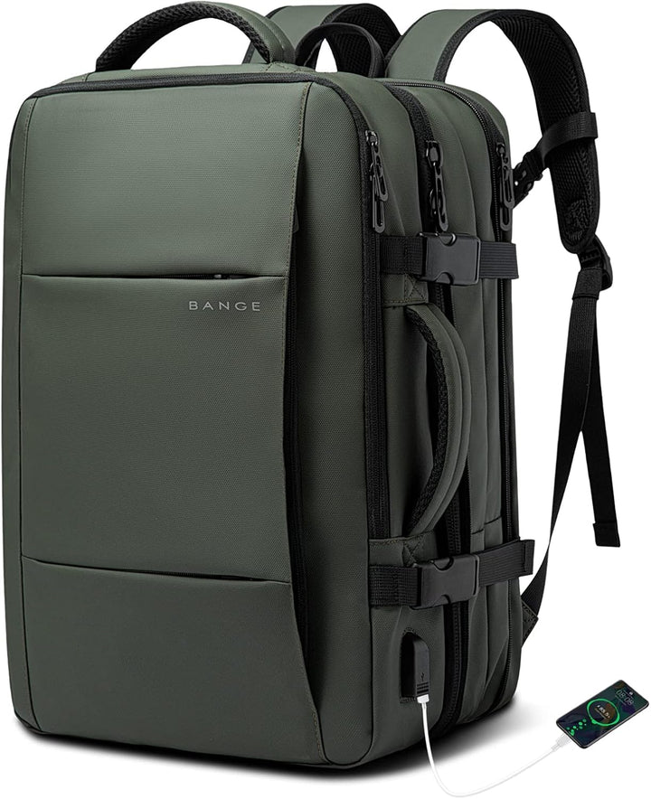 Business travel carry-on duffle backpack, combining style and functionality.