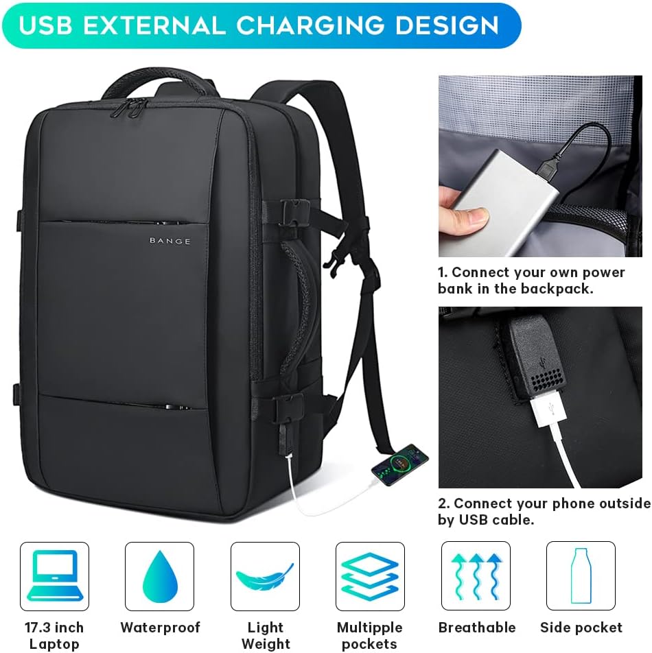 Grey expandable carry-on with laptop sleeve, ideal for quick business trips.