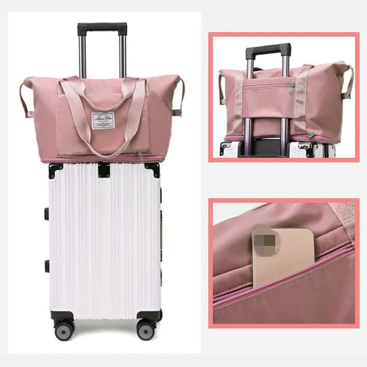 Stylish expandable duffle bag, perfect for unisex travel and weekend getaways.
