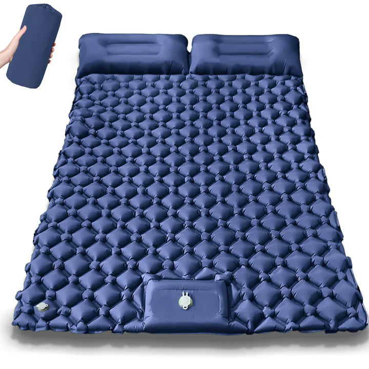 Unisex extra-wide double inflatable camping mattress for comfortable outdoor sleep, Kieran model