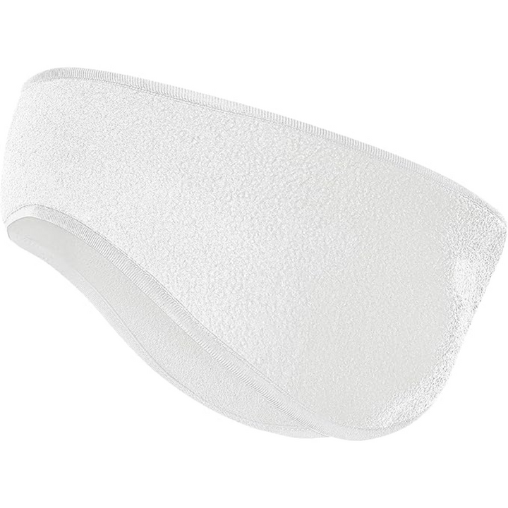 Purple fleece ear warmer headband for unisex, ensuring warmth during cold weather sports.