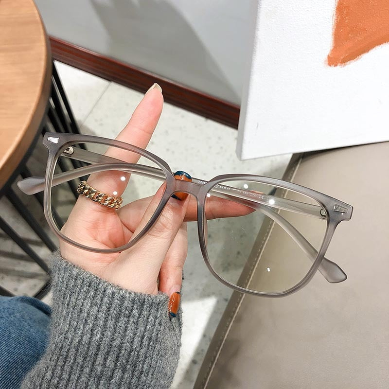 Stylish blue light filter glasses for myopia, promoting better eye health during screen time.