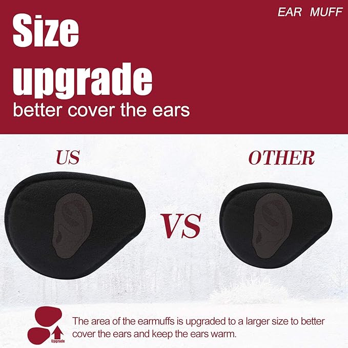 Beige foldable fleece SnugMuffs ear muffs, unisex, providing warmth for winter activities