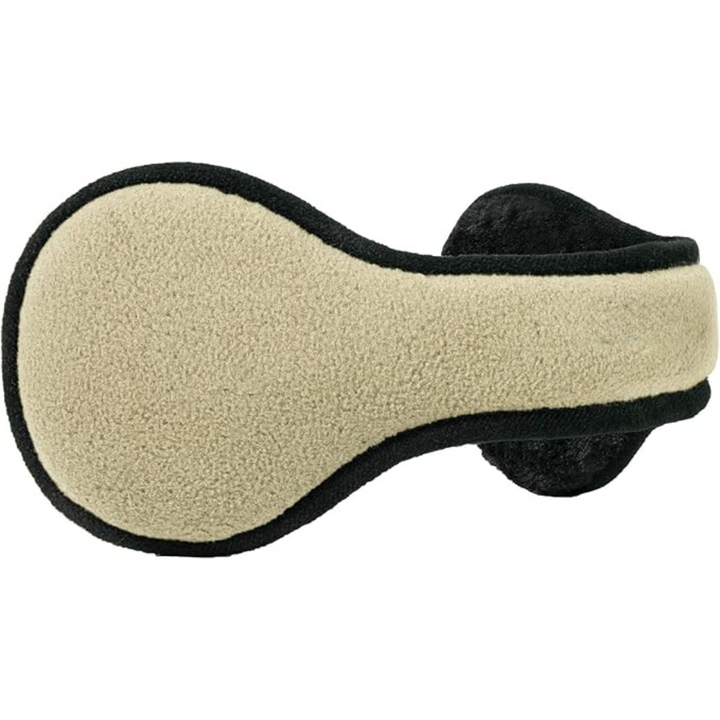 Black foldable fleece ear warmers, SnugMuffs, essential accessory for winter cold