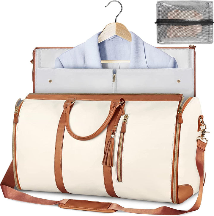 Versatile portable closet & travel bag for suits & dresses; foldable design ensures wrinkle-free formal wear.
