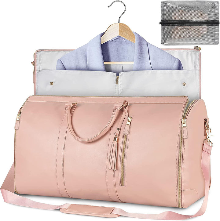 Wrinkle-free foldable garment bag, perfect for suits, dresses, & formal wear, a true travel essential.