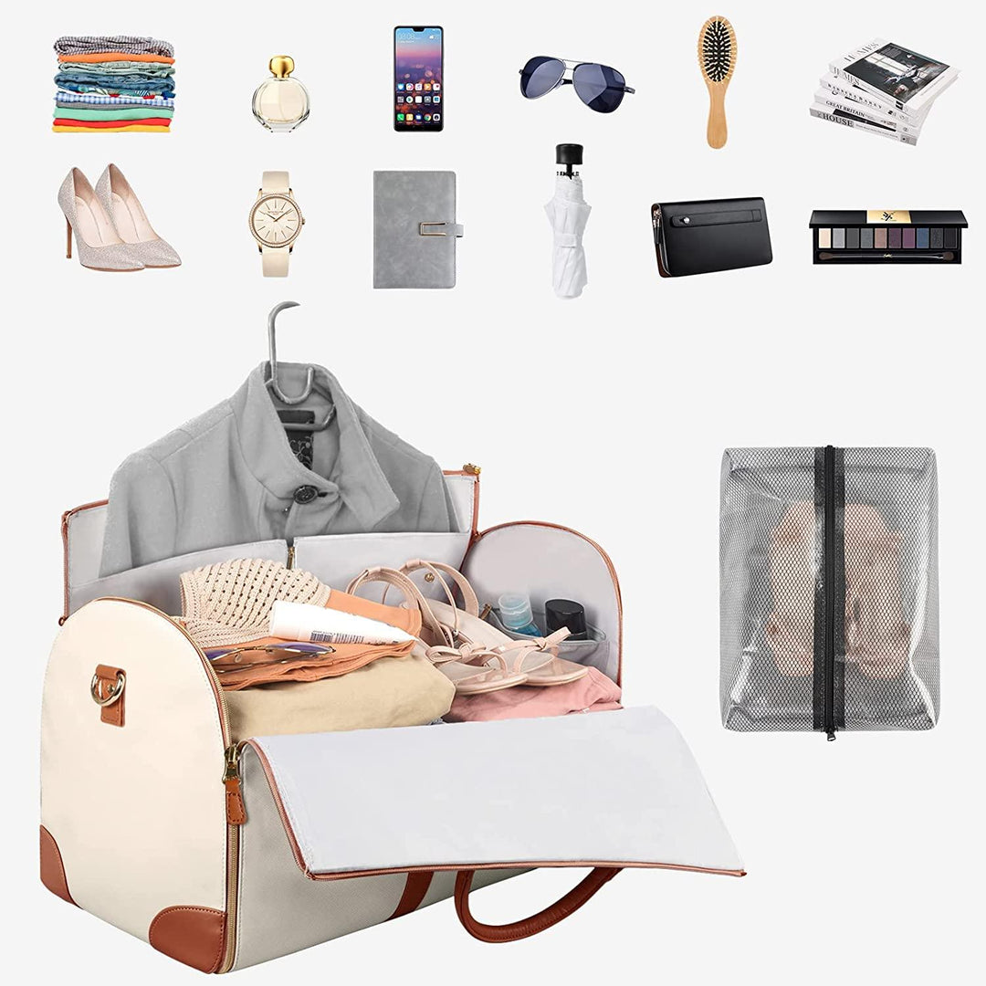Unisex foldable garment travel bag, suitable for both men's suits and women's dresses, wrinkle-free.
