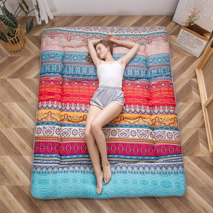 Foldable futon, Japanese design, memory foam, excellent as a guest bed or camping mat