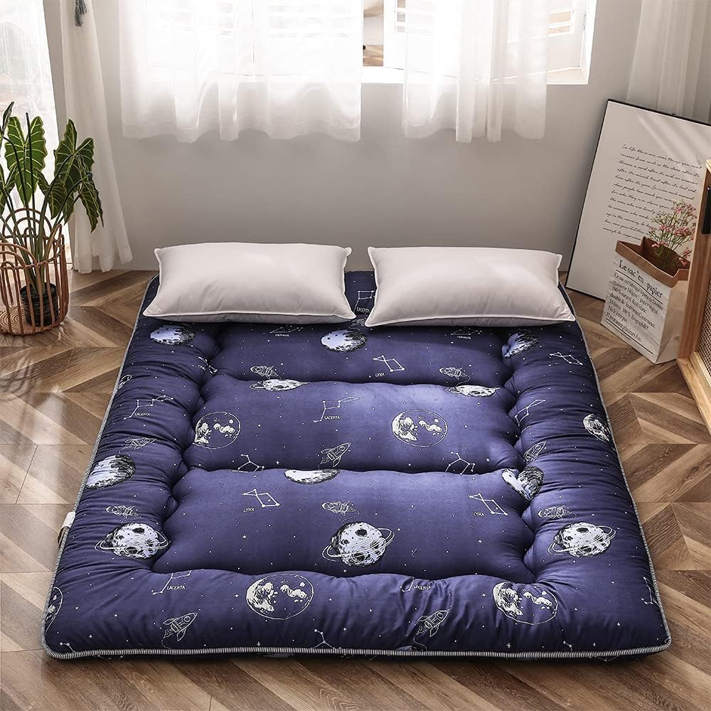 Foldable memory foam Japanese futon, multi-use: guest bed, camping, or floor mattress