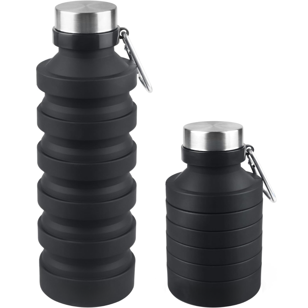 Close-up of leakproof cap on a durable silicone foldable water bottle, designed for active lifestyles.