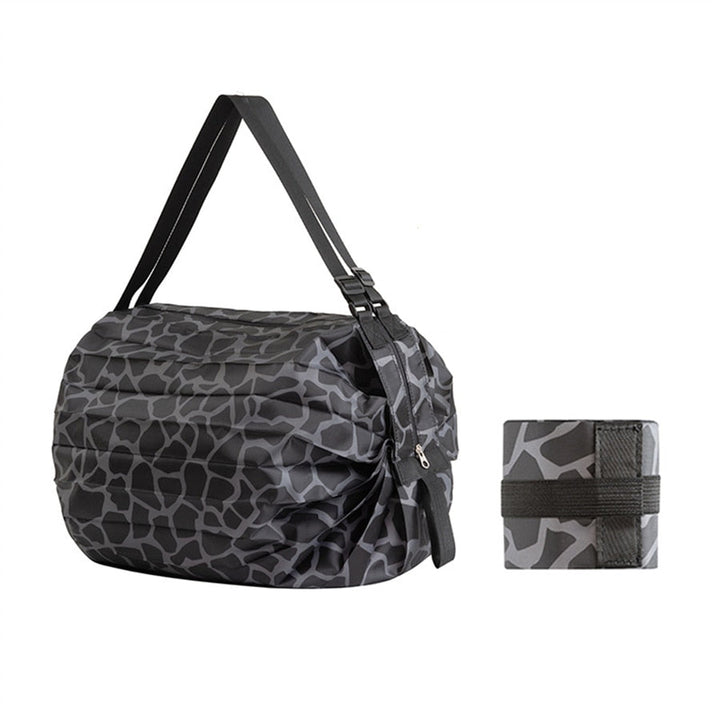 Durable foldable grocery tote bag, large capacity & reusable. Unisex design for efficient shopping.