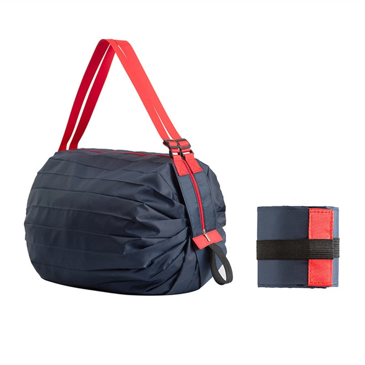 Easy-carry foldable shopping tote bag, unisex, reusable, large capacity for all your essentials.