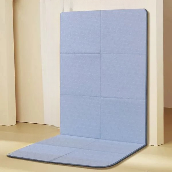 Versatile thick TPE yoga mat, foldable & non-slip for yoga, pilates, & home gym workouts. Unisex comfort exercise mat.