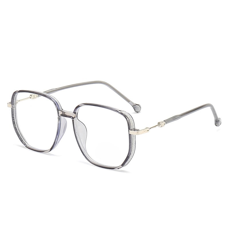 Digital eye protection: frameless anti-blue light reading glasses for reduced eye strain.