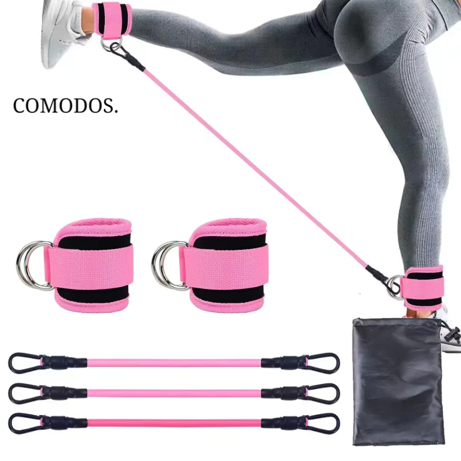 Glute resistance bands set for powerful leg workouts. Portable and durable exercise bands for any gym.