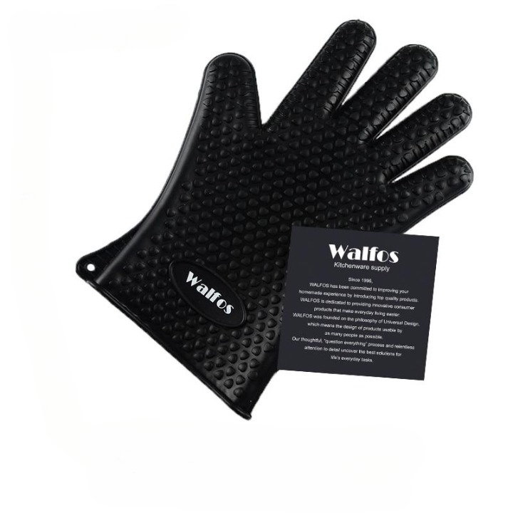 Ergonomic GrillGuard heat resistant cooking gloves with non-slip grip for ultimate kitchen & BBQ safety.