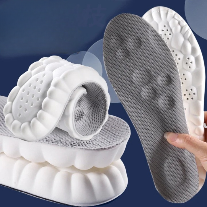 Unisex insoles with reinforced arch support & high elasticity for active individuals