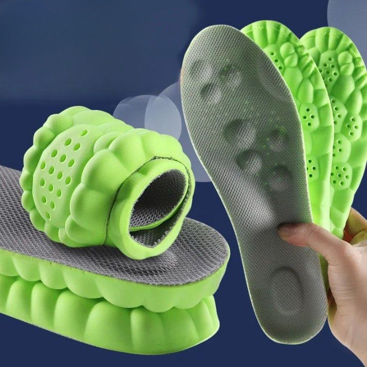 Breathable & high-elastic sport insoles, providing targeted arch support & cushioning