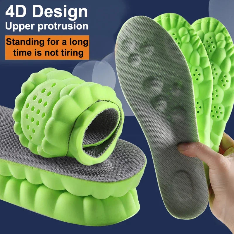 Comfort-fit, high-elastic sport insoles for arch support, perfect for running & sports