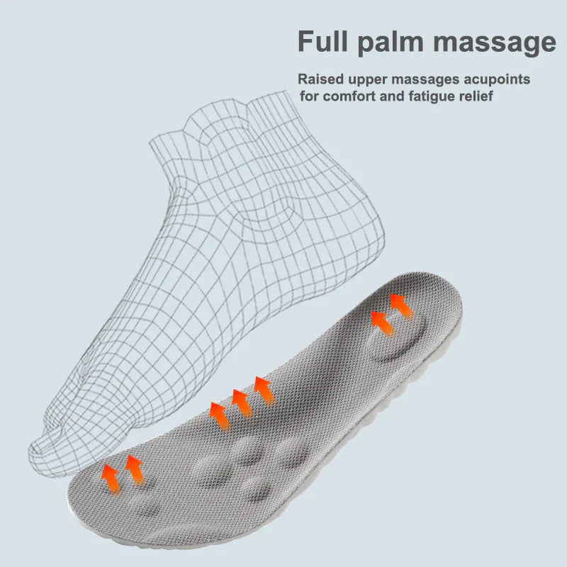 Close-up of shock absorbing sport insoles, unisex design for athletic gear and foot comfort.