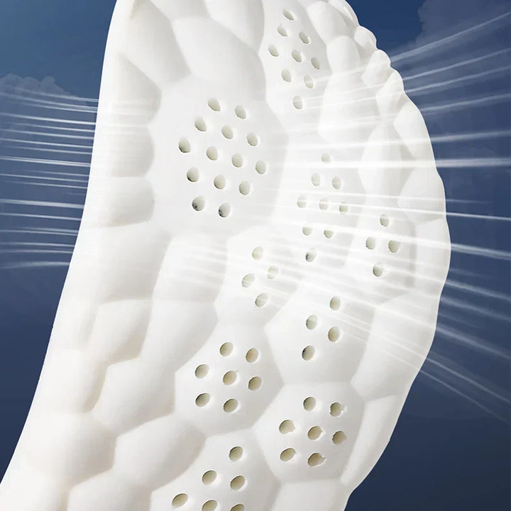 Ergonomic sport insoles with high elasticity, ideal for custom support and shock absorption.