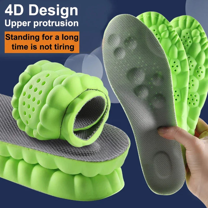 Full view of athletic gear enhancing insoles, HOOG ELASTICHE SPORT INLEGZOLEN for unisex use.