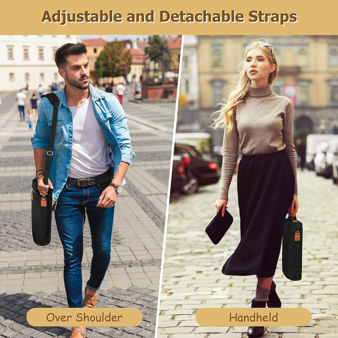 Stylish insulated dual bottle carrier; a practical picnic accessory and great gift for wine lovers.