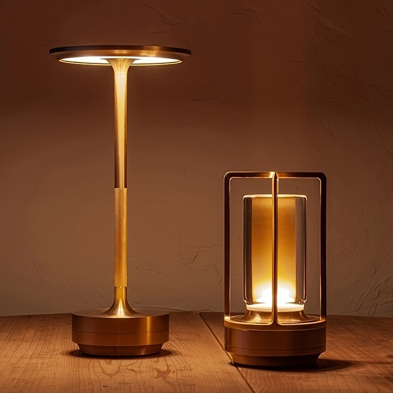 Cordless LED mood lamp; Japanese style, touch control, perfect for modern home ambiance.